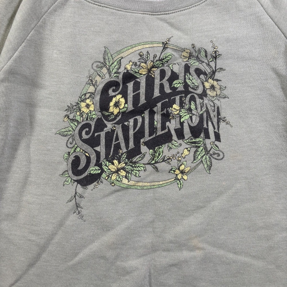 Independent Trading Chris Stapleton Sweatshirt Womens S Green Pullover PRM2000C - Picture 2 of 13